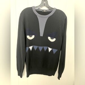 Authentic Fendi Monster black wool sweater